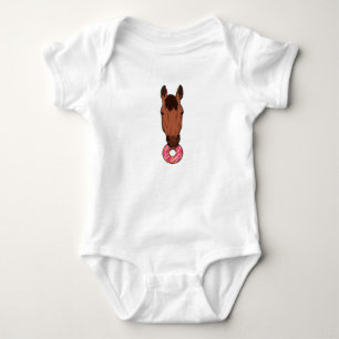 Horse with Donut Baby Bodysuit