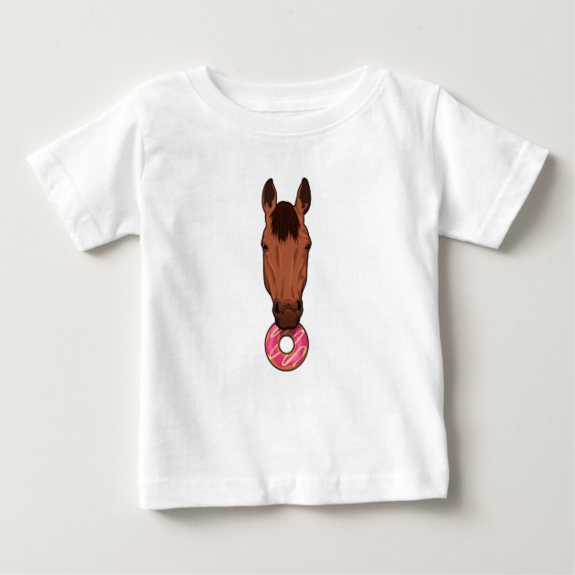 Horse with Donut Baby T-Shirt (Front)