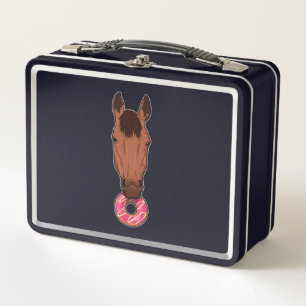 Horse with Doughnut Metal Lunch Box