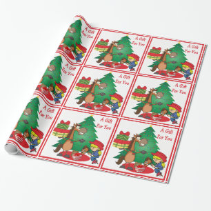 Horse With Gifts And Stick Horse Cowgirl Gift Wrap