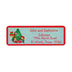Horse With Gifts and Stick Horse Cowgirl Label Return Address Label
