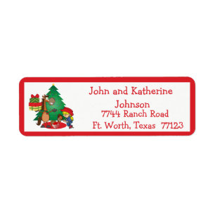 Horse With Gifts and Stick Horse Cowgirl Label Return Address Label