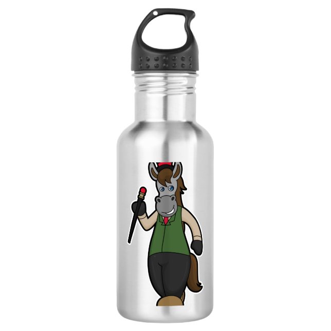 Horse with Hat & Cane 710 Ml Water Bottle (Front)