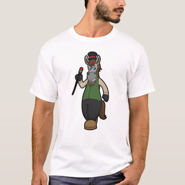 Horse with Hat & Cane T-Shirt (Front)