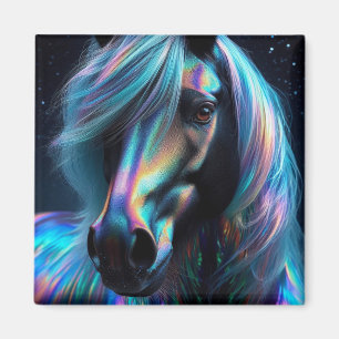 Horse With Iridescent Features Magnet