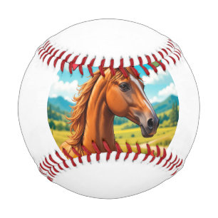 Horse with Motivational Quote Baseball