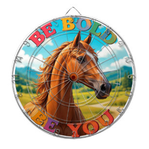 Horse with Motivational Quote Dartboard