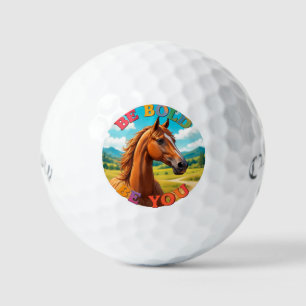 Horse with Motivational Quote Golf Balls