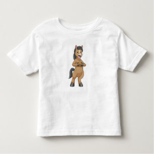 Horse with Mug of Orange juice Toddler T-Shirt