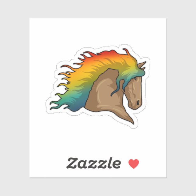 Horse with Rainbow Hairs (Sheet)