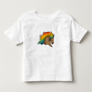 Horse with Rainbow Hairs Toddler T-Shirt