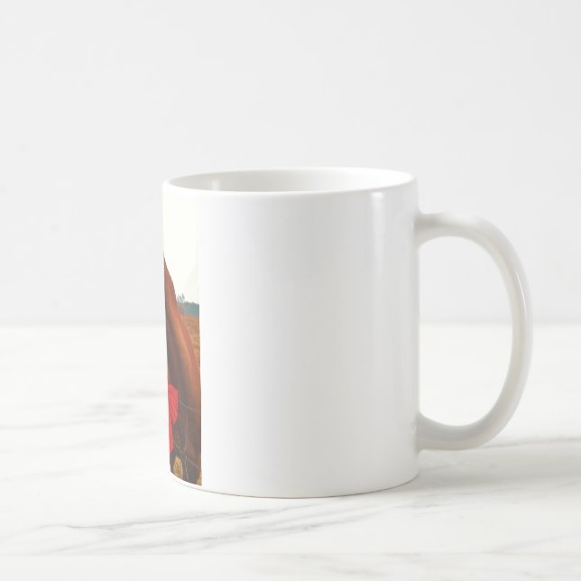 Horse with Red Bow Coffee Mug (Right)