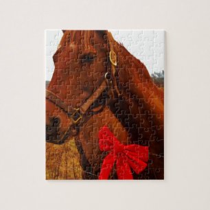 Horse with Red Bow Jigsaw Puzzle