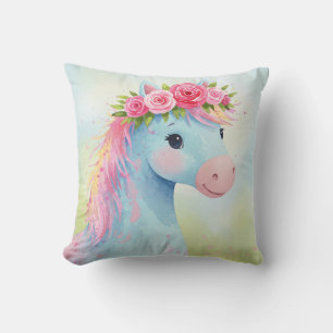 Horse with rose crown cushion