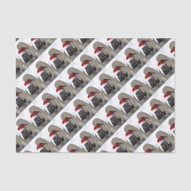 Horse with Santa Hat Tissue Paper (Front)