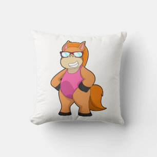 Horse with Sunglasses Cushion
