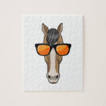 Horse with Sunglasses Jigsaw Puzzle<br><div class="desc">This design is the perfect gift for a birthday,  Christmas and other celebrations. It is suitable for women,  men and kids.</div>