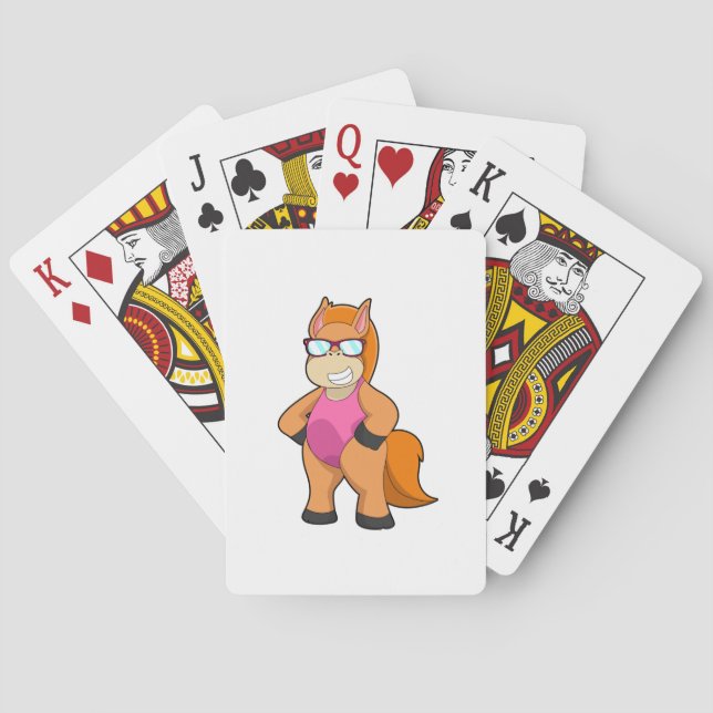 Horse with Sunglasses Playing Cards (Back)
