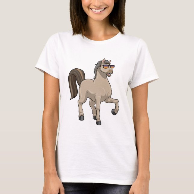 Horse with Sunglasses T-Shirt (Front)