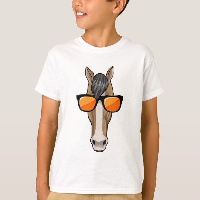 Horse with Sunglasses T-Shirt (Front)