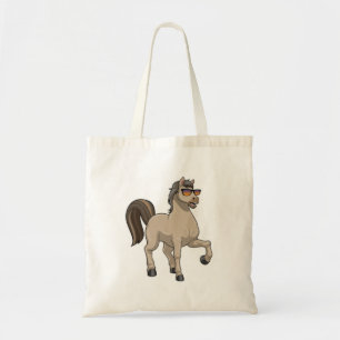 Horse with Sunglasses Tote Bag