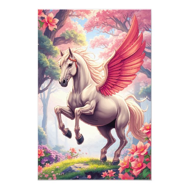 Horse with wings photo print (Front)