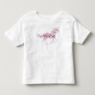 Horse Word Cloud Girls Shirt – Inspirational Horse