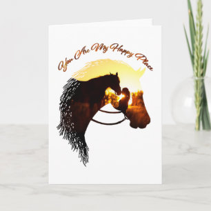 Horse You Are My Happy Place Horse Lover Female Card