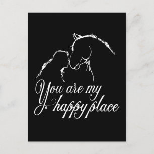 Horse You're Mine Happy Place Womens Print Themed Postcard