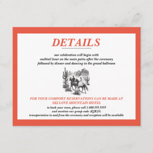 Horseback Canyon Couple Wedding Enclosure Card