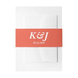 Horseback Canyon Couple Wedding Invitation Belly Band