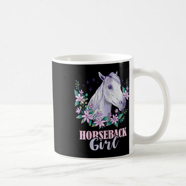 Horseback Girl Horseback Riding Horse Lover Equest Coffee Mug (Right)