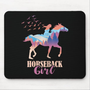 Horseback Girl Horseback Riding Horse Racing Horse Mouse Pad