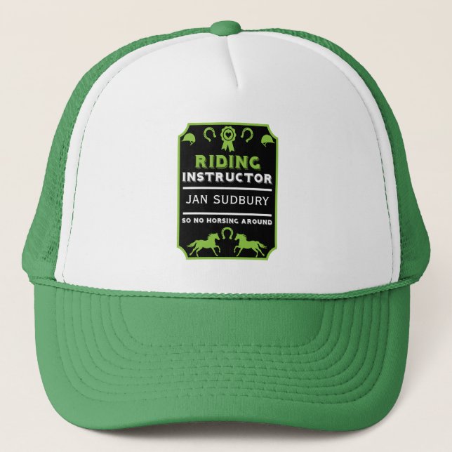 Horseback Rider Instructor Trucker Hat (Front)