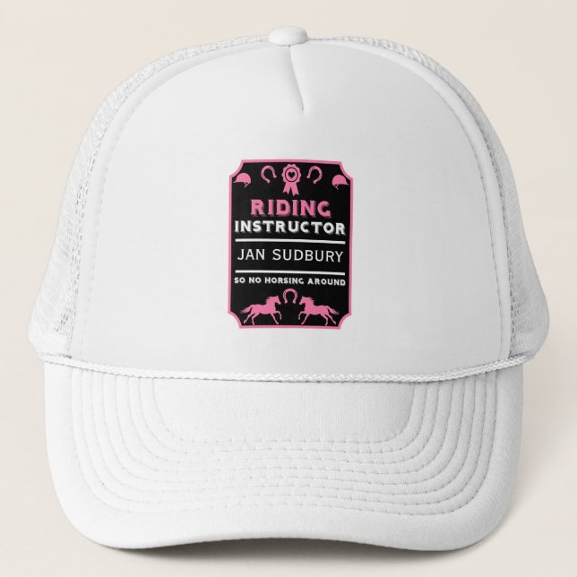 Horseback Rider Instructor Trucker Hat (Front)