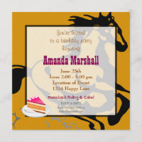 Horseback Riding and Cake Birthday Party