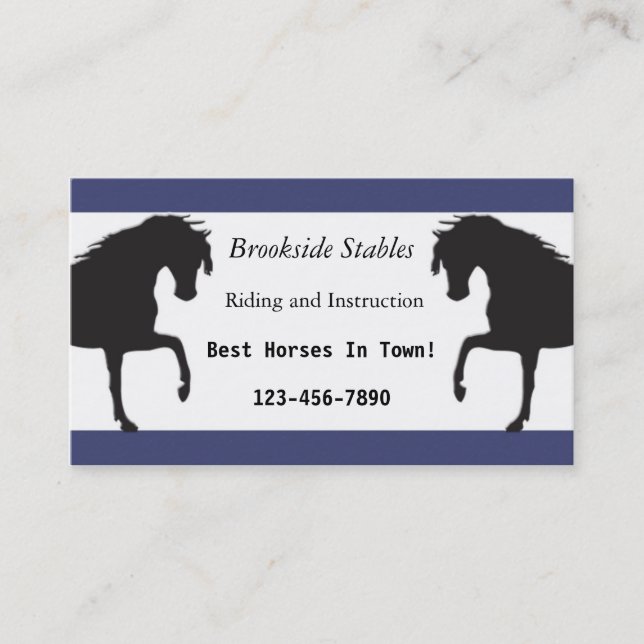Horseback Riding Business Card (Front)