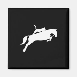 Horseback Riding Cat T Shirt Funny Cat Horse Gift Magnet