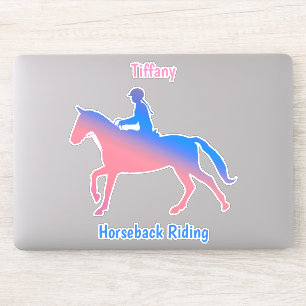 Horseback Riding Custom-Cut Vinyl Sticker