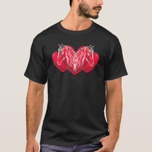 Horseback Riding Equestrian Horse   Heart Animal H T-Shirt