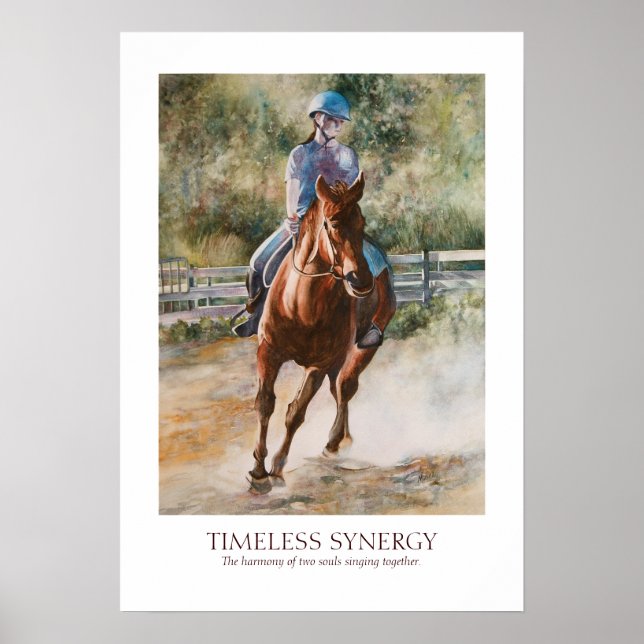 Horseback Riding Equestrian Teamwork Synergy Print (Front)