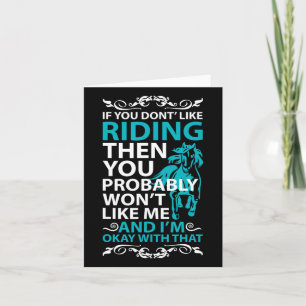 Horseback Riding For The Horse Lover  Card
