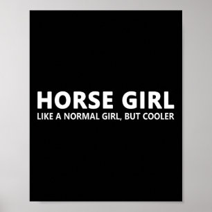 Horseback Riding Girl Horse Girl Poster