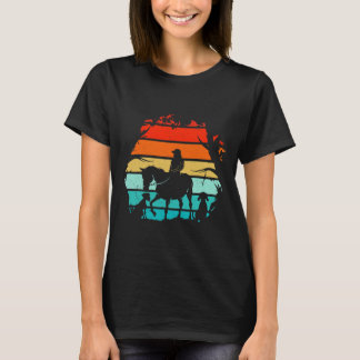 Horseback Riding Girls - Vintage Girl With Dogs An T-Shirt