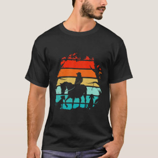 Horseback Riding Girls - Vintage Girl With Dogs An T-Shirt