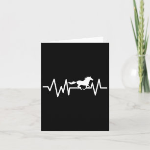 Horseback Riding Heartbeat Equestrian Rodeo Card