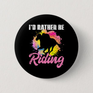 Horseback Riding Horse 6 Cm Round Badge