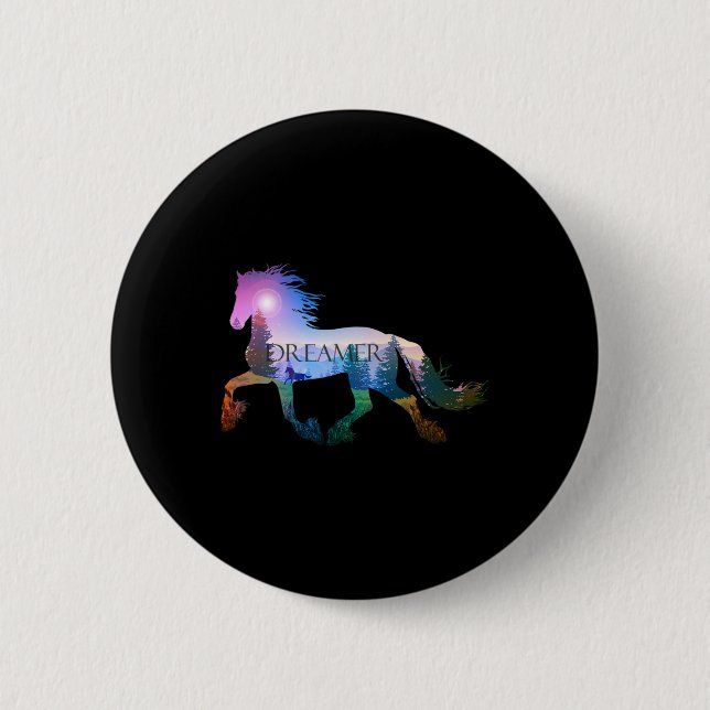 Horseback Riding Horse Lover  6 Cm Round Badge (Front)