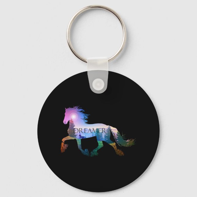 Horseback Riding Horse Lover  Key Ring (Front)