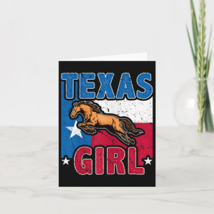 Horseback Riding Horses Girls Texas Card